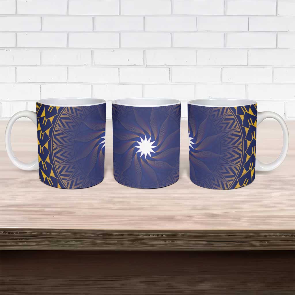 Nauru Angam Day Ceramic Mug Polynesian Tribal Pattern Unique Style - Polynesian Pride