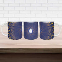 Nauru Angam Day Ceramic Mug Polynesian Tribal Pattern Unique Style - Polynesian Pride