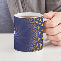 Nauru Angam Day Ceramic Mug Polynesian Tribal Pattern Unique Style - Polynesian Pride