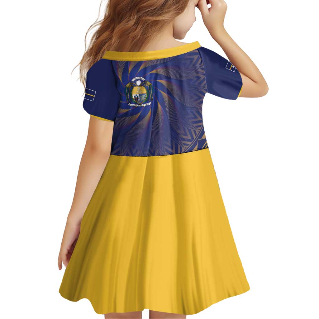 Nauru Angam Day Family Matching Off Shoulder Short Dress and Hawaiian Shirt Polynesian Tribal Pattern Unique Style - Polynesian Pride