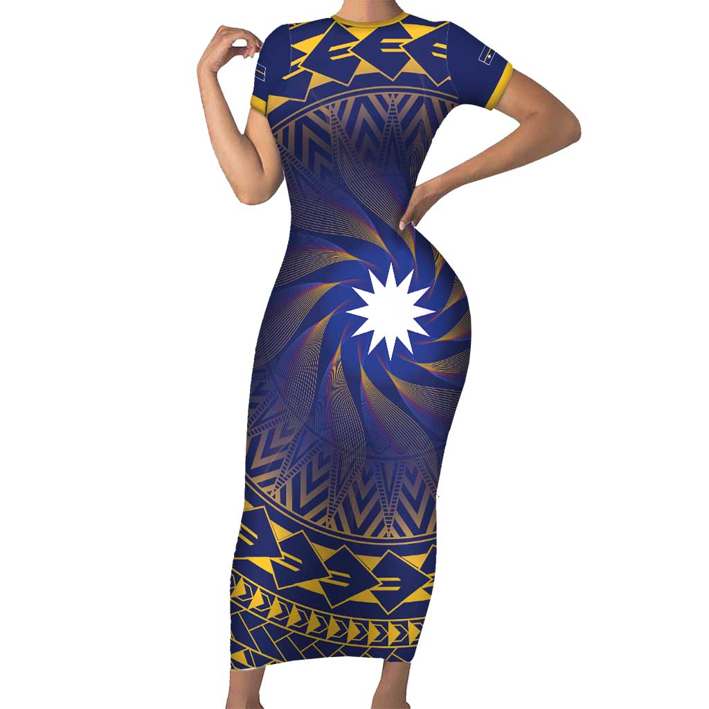 Nauru Angam Day Family Matching Short Sleeve Bodycon Dress and Hawaiian Shirt Polynesian Tribal Pattern Unique Style - Polynesian Pride