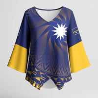 Nauru Angam Day Kimono Sleeve Blouse Polynesian Tribal Pattern Unique Style - Polynesian Pride