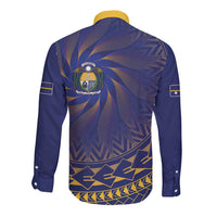 Nauru Angam Day Long Sleeve Button Shirt Polynesian Tribal Pattern Unique Style - Polynesian Pride