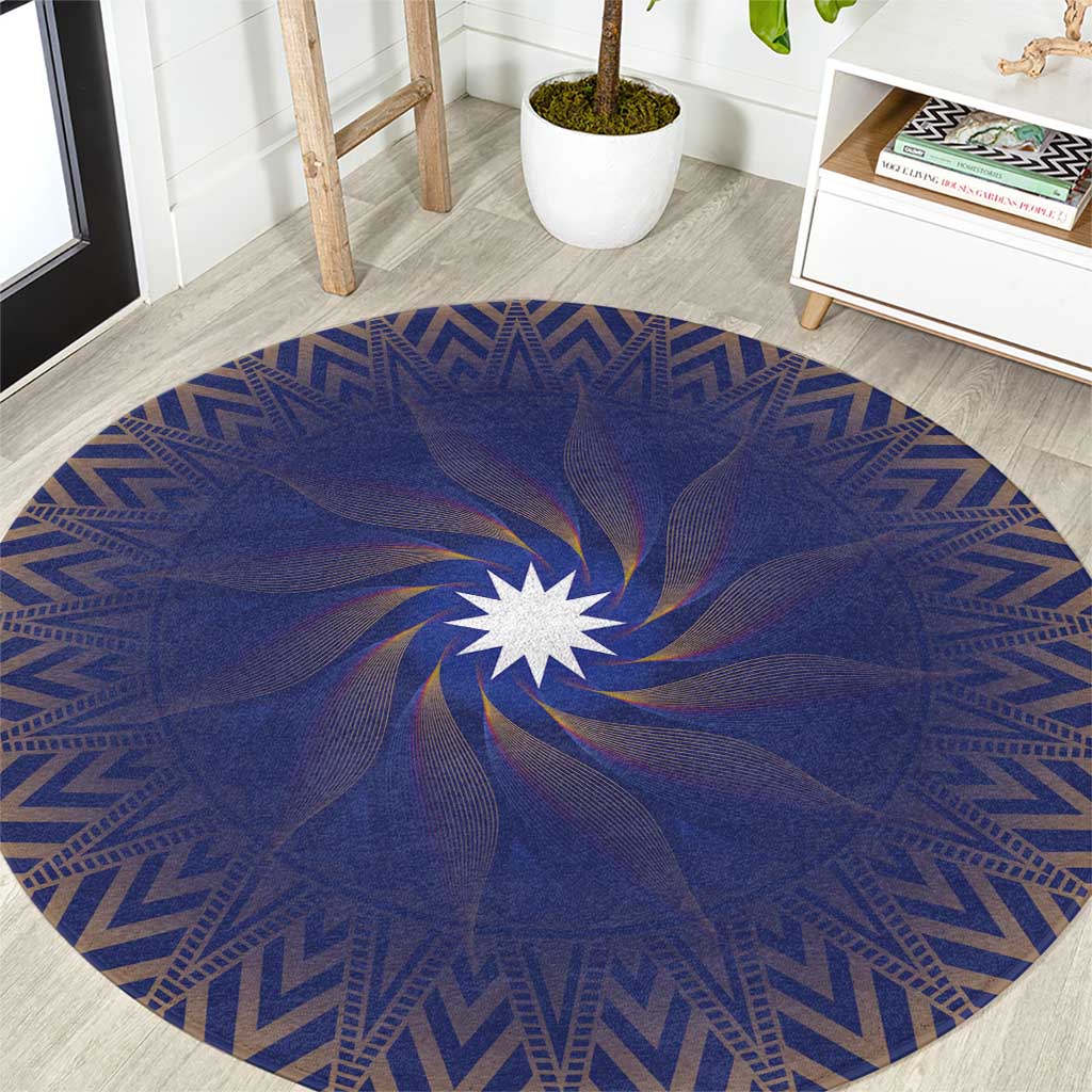 Nauru Angam Day Round Carpet Polynesian Tribal Pattern Unique Style - Polynesian Pride
