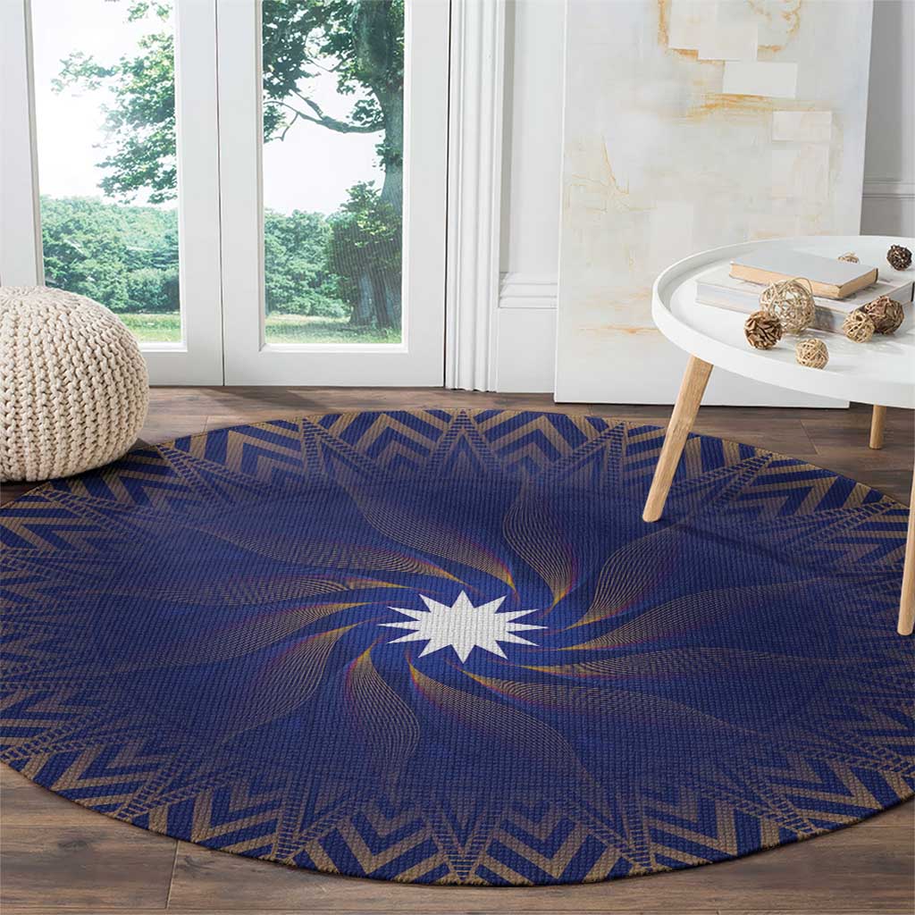 Nauru Angam Day Round Carpet Polynesian Tribal Pattern Unique Style - Polynesian Pride