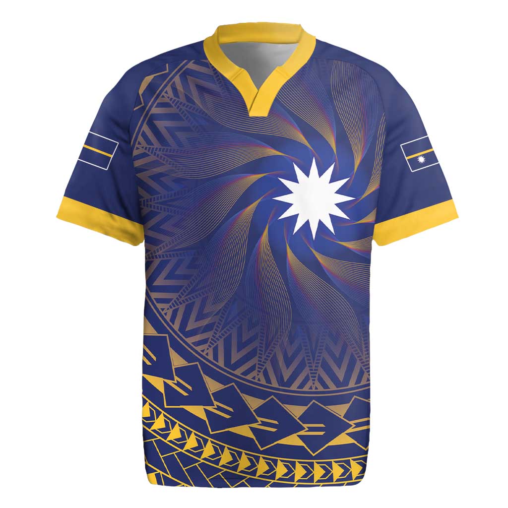 Nauru Angam Day Rugby Jersey Polynesian Tribal Pattern Unique Style - Polynesian Pride