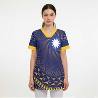 Nauru Angam Day Scrub Top Polynesian Tribal Pattern Unique Style - Polynesian Pride