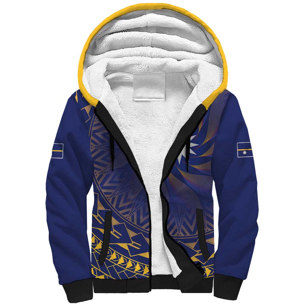 Nauru Angam Day Sherpa Hoodie Polynesian Tribal Pattern Unique Style - Polynesian Pride