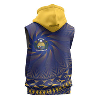 Nauru Angam Day Sleeveless Zip Hoodie Polynesian Tribal Pattern Unique Style - Polynesian Pride