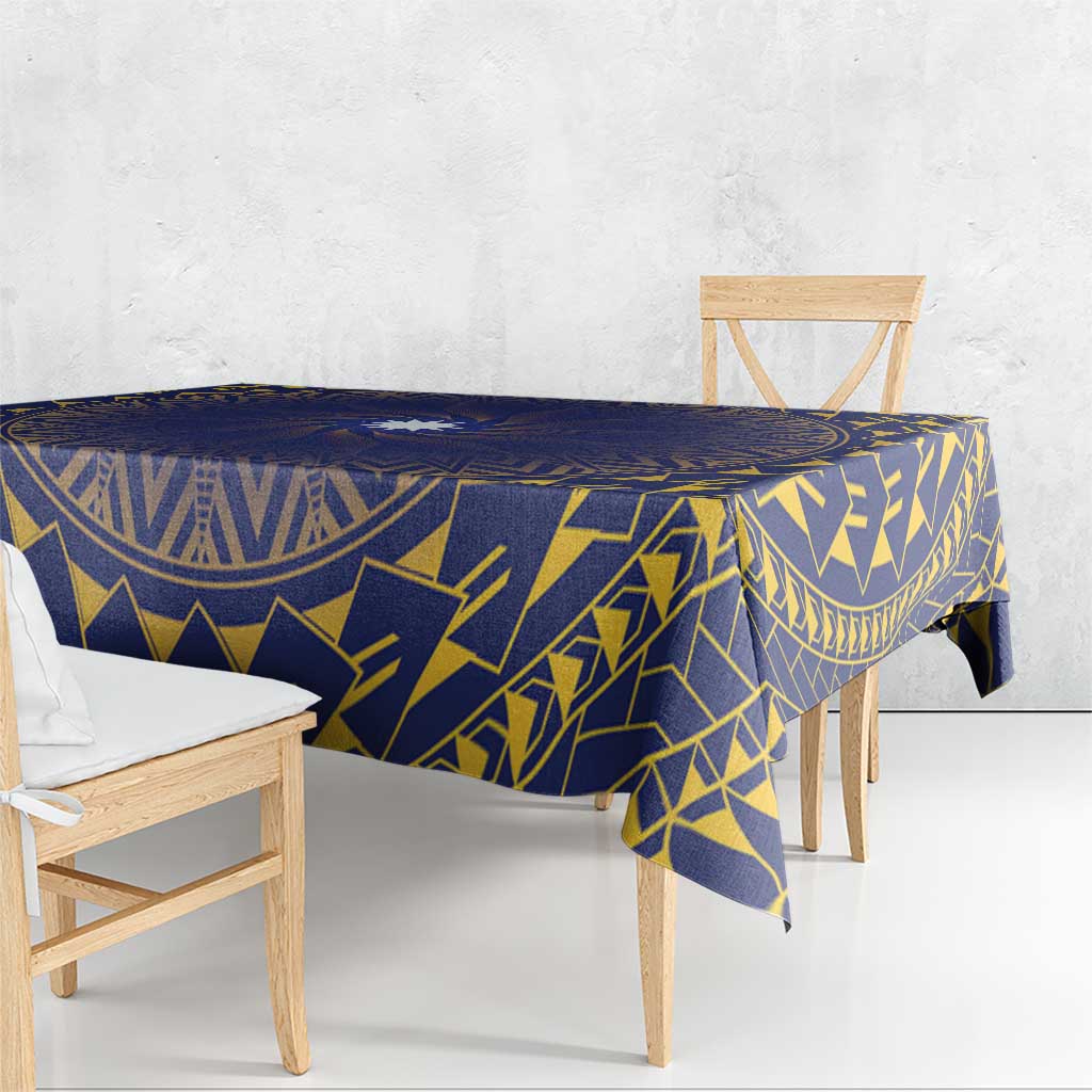 Nauru Angam Day Tablecloth Polynesian Tribal Pattern Unique Style - Polynesian Pride