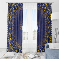 Nauru Angam Day Window Curtain Polynesian Tribal Pattern Unique Style - Polynesian Pride