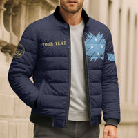 Personalised Federated States Of Micronesia Bomber Puffer Jacket FSM Passport - Polynesian Pride