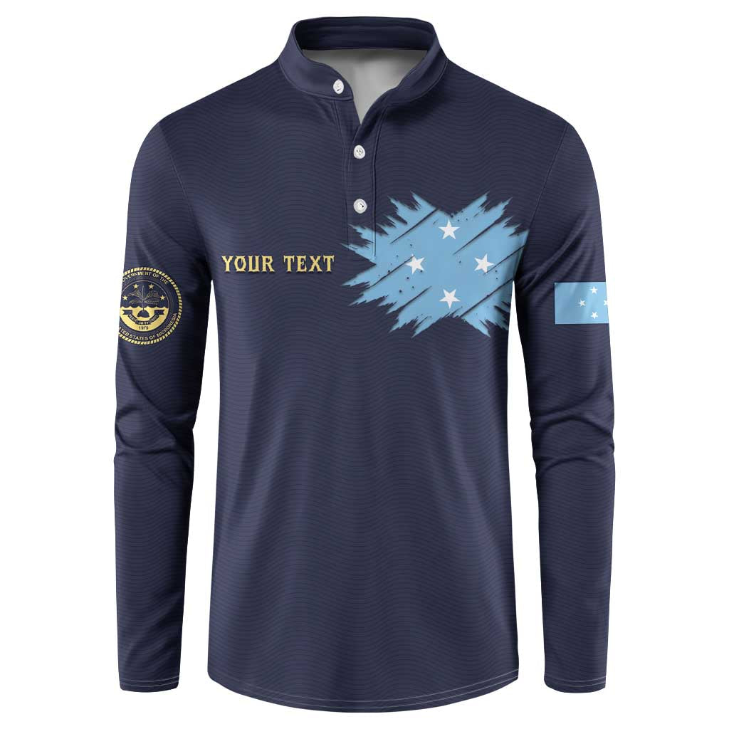 Personalised Federated States Of Micronesia Button Sweatshirt FSM Passport - Polynesian Pride