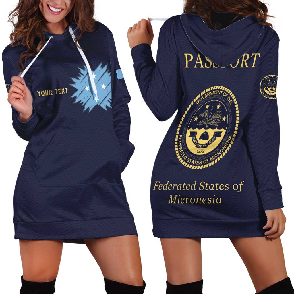 Personalised Federated States Of Micronesia Hoodie Dress FSM Passport - Polynesian Pride