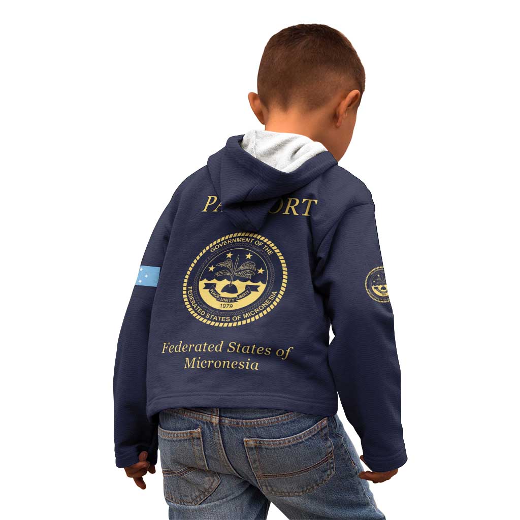 Personalised Federated States Of Micronesia Kid Hoodie FSM Passport - Polynesian Pride