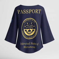 Personalised Federated States Of Micronesia Kimono Sleeve Blouse FSM Passport - Polynesian Pride