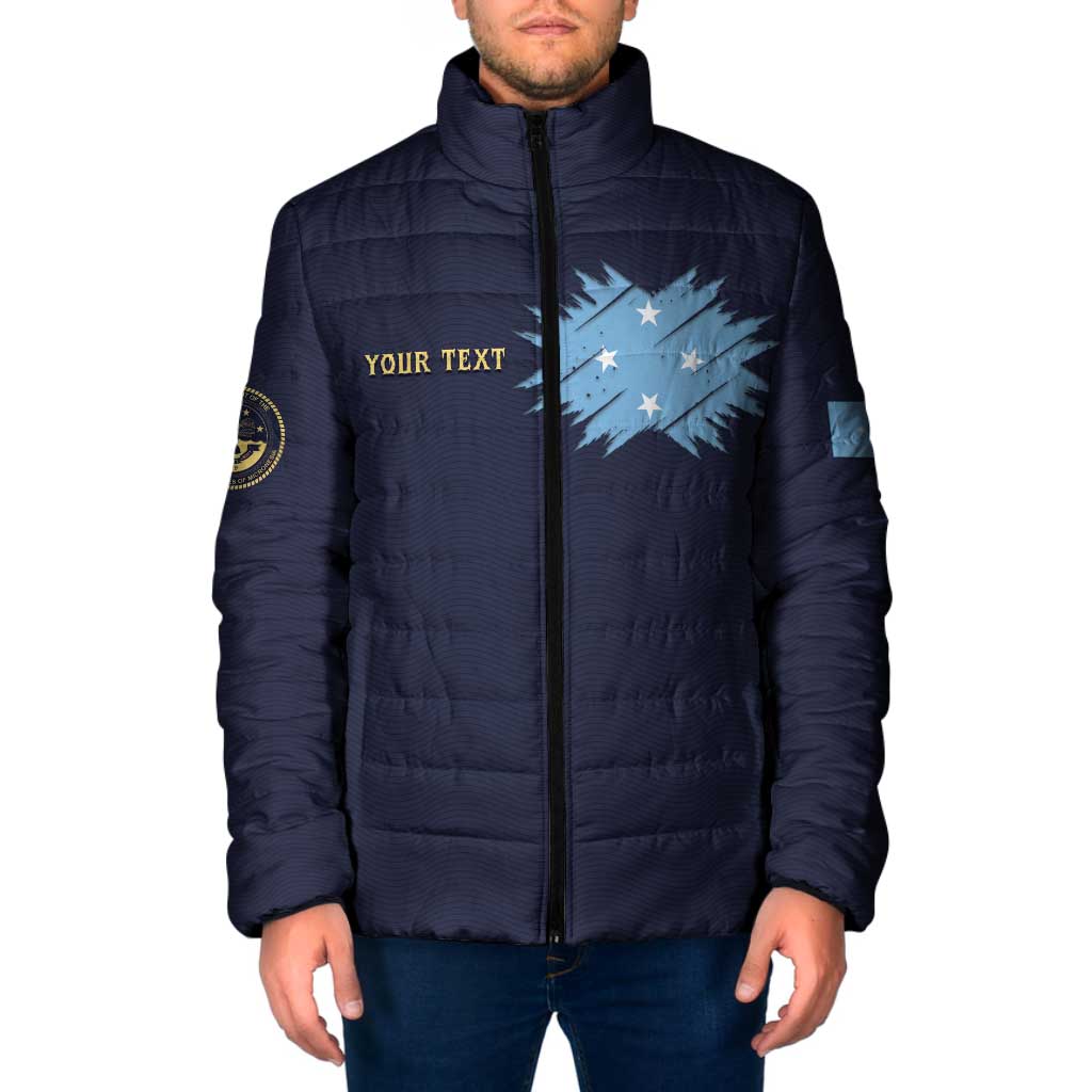 Personalised Federated States Of Micronesia Padded Jacket FSM Passport - Polynesian Pride