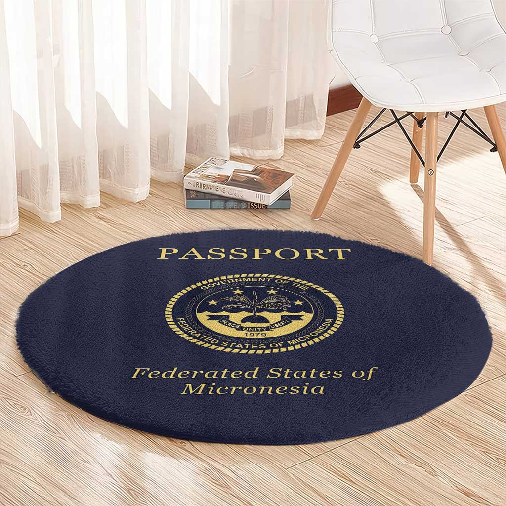 Federated States Of Micronesia Round Carpet FSM Passport - Polynesian Pride