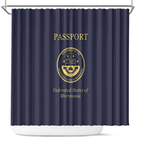 Federated States Of Micronesia Shower Curtain FSM Passport LT05 Navy - Polynesian Pride