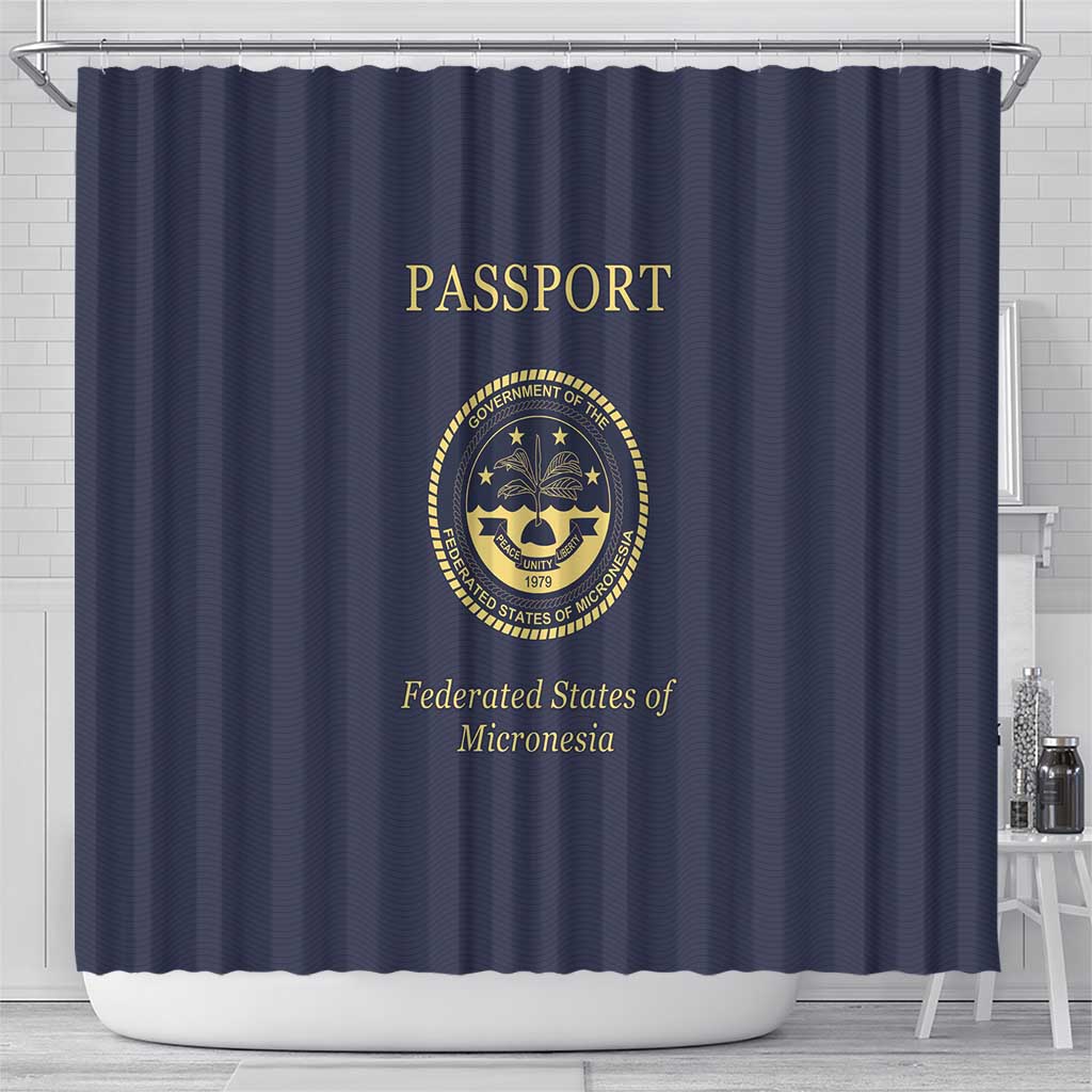 Federated States Of Micronesia Shower Curtain FSM Passport LT05 - Polynesian Pride