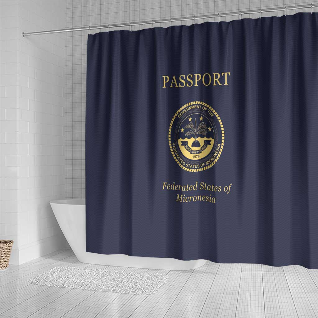 Federated States Of Micronesia Shower Curtain FSM Passport LT05 - Polynesian Pride
