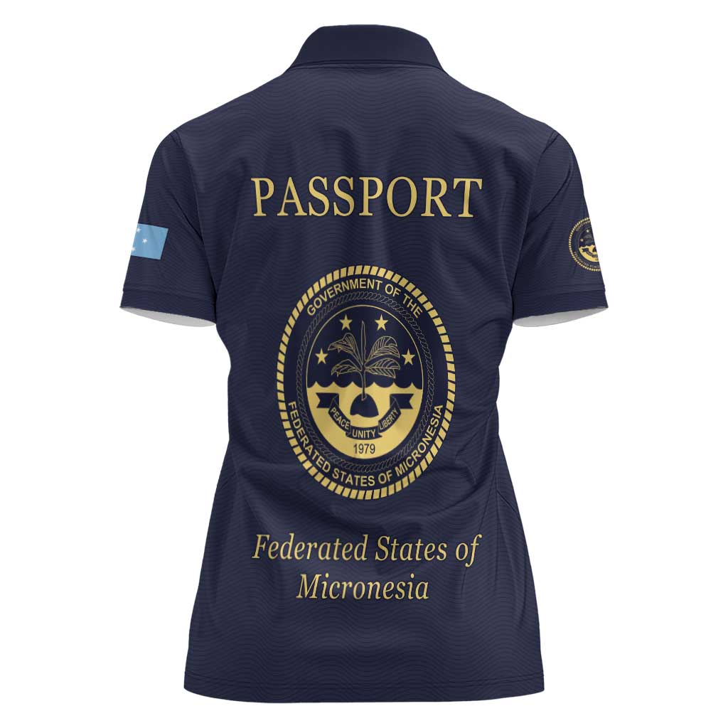 Personalised Federated States Of Micronesia Women Polo Shirt FSM Passport - Polynesian Pride