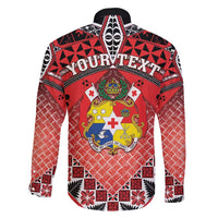 Personalised Tonga Constitution Day Family Matching Long Sleeve Bodycon Dress and Hawaiian Shirt 150 Years Jubilee - Polynesian Pride