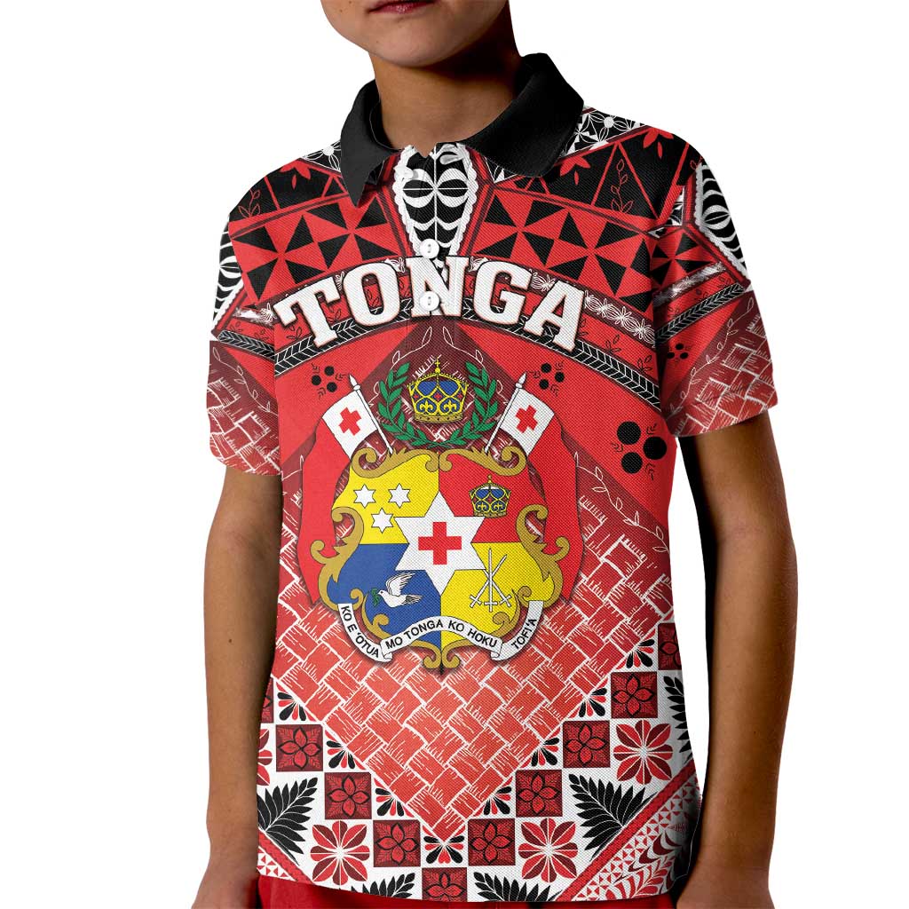 Personalised Tonga Constitution Day Kid Polo Shirt 150 Years Jubilee - Polynesian Pride