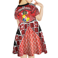 Personalised Tonga Constitution Day Kid Short Sleeve Dress 150 Years Jubilee - Polynesian Pride