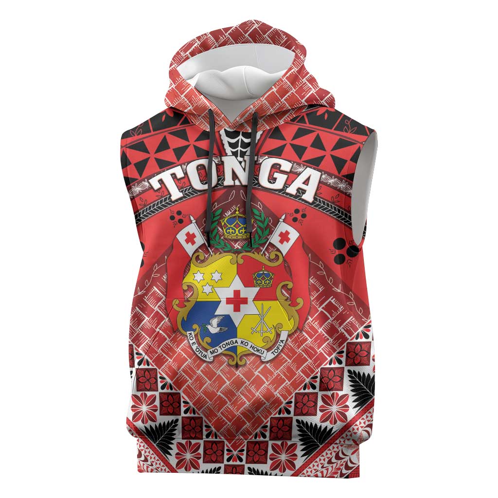 Personalised Tonga Constitution Day Sleeveless Hoodie 150 Years Jubilee - Polynesian Pride