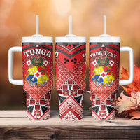 Personalised Tonga Constitution Day Tumbler With Handle 150 Years Jubilee - Polynesian Pride
