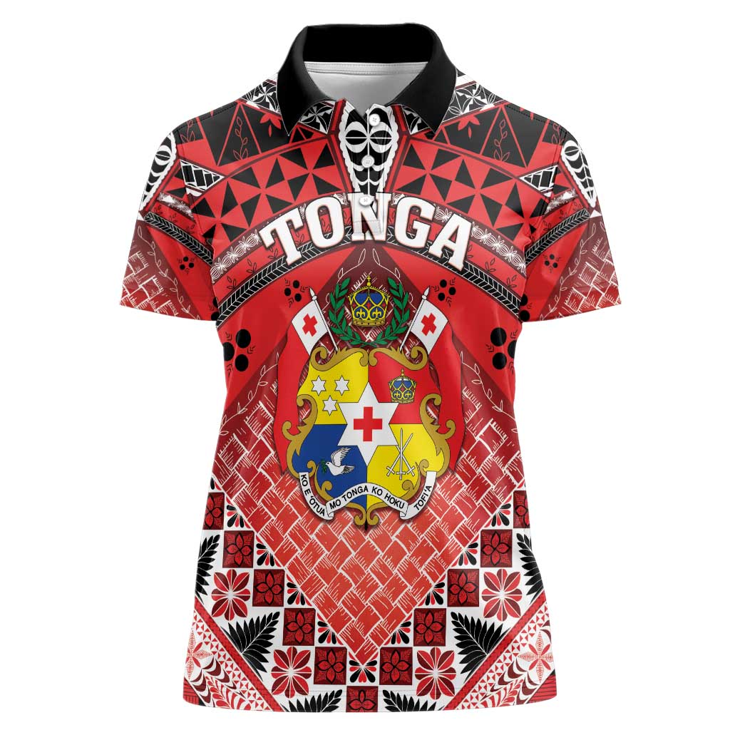 Personalised Tonga Constitution Day Women Polo Shirt 150 Years Jubilee - Polynesian Pride