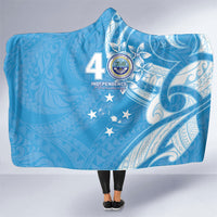 FSM Micronesia Hooded Blanket 40th Independence Anniversary LT05 One Size Blue - Polynesian Pride