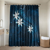 Tahiti Matarii Bathroom Set Tahitian Spring Blue Galaxy LT05 Shower Curtain Only Blue - Polynesian Pride