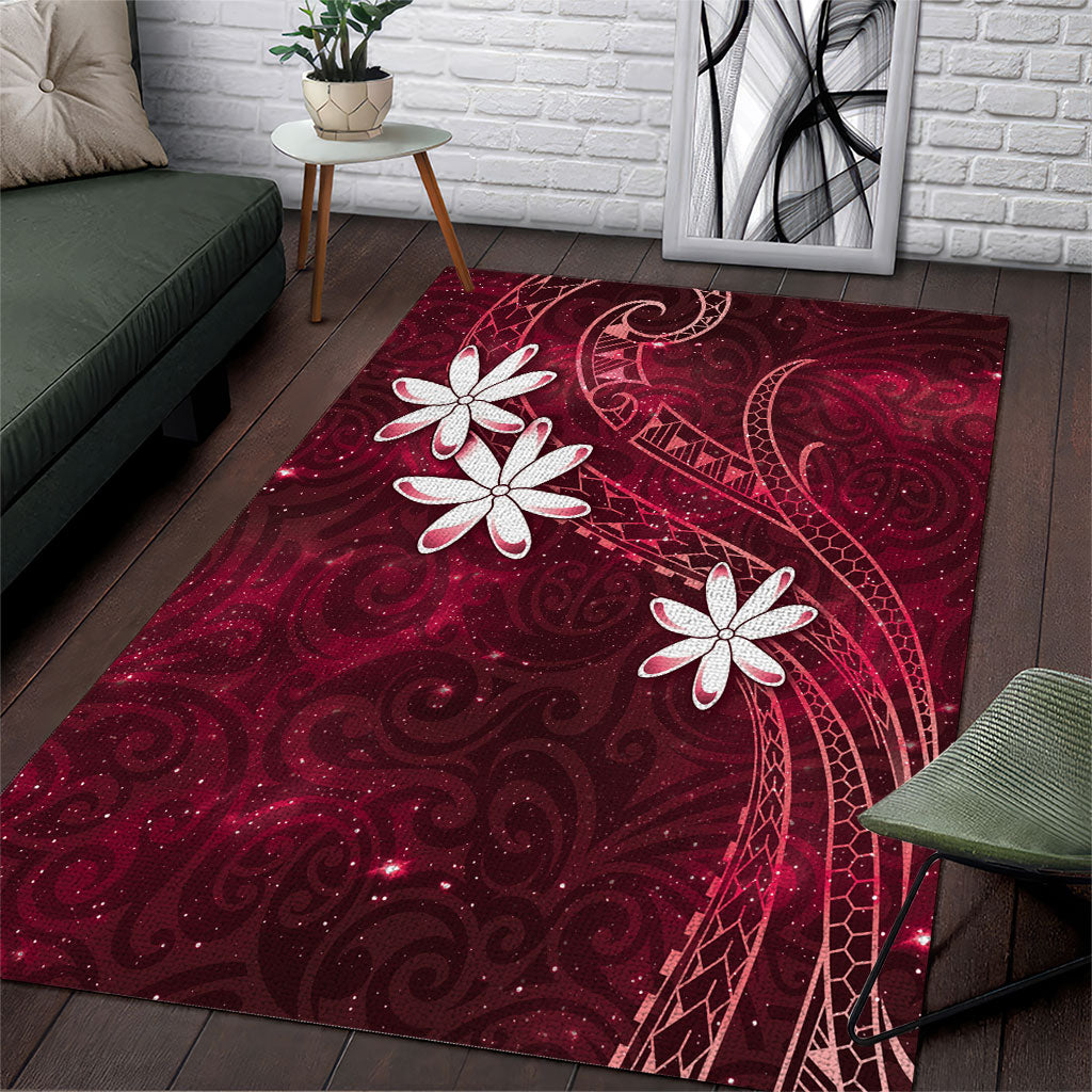 Tahiti Matarii Area Rug Tahitian Spring Red Galaxy LT05 Red - Polynesian Pride
