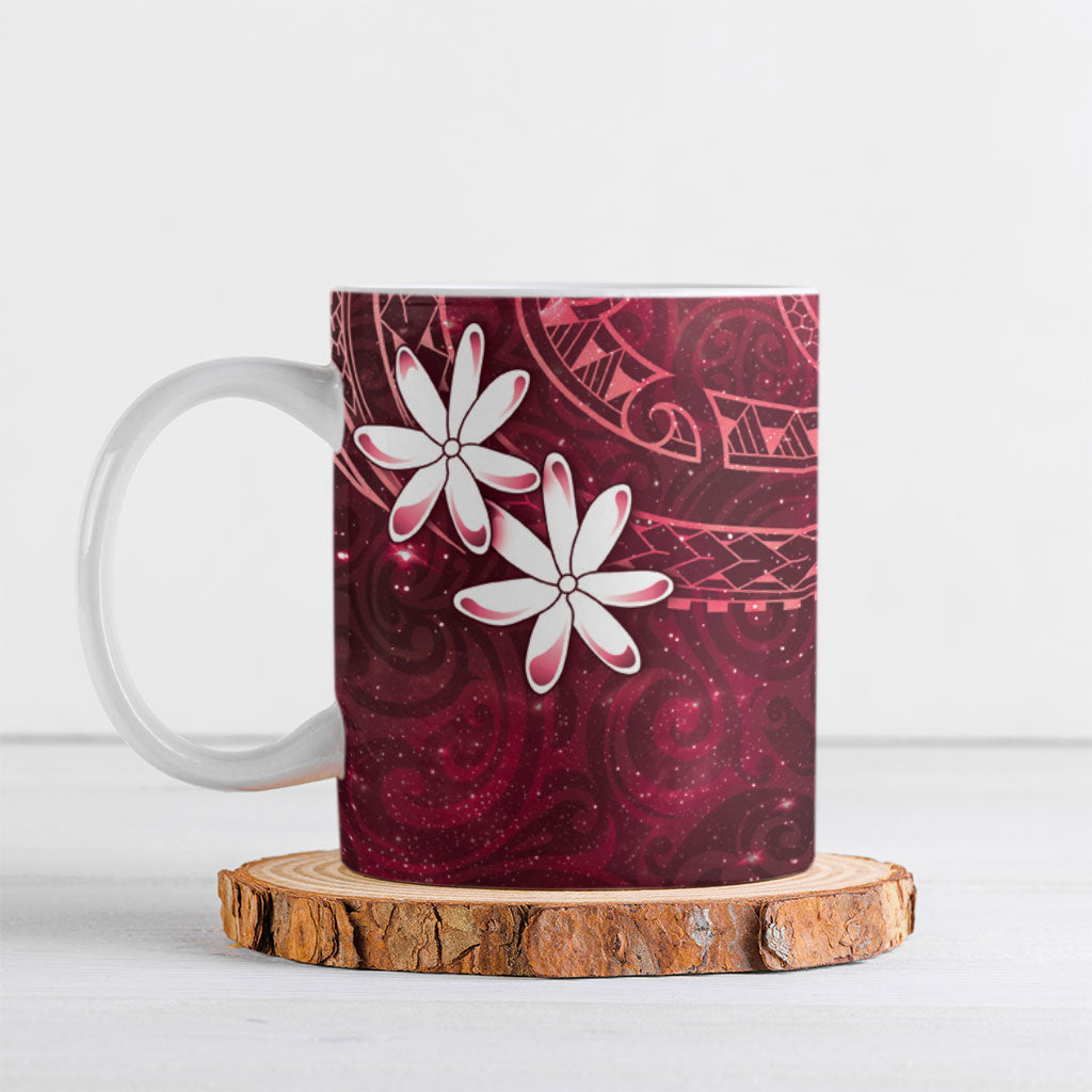 Tahiti Matarii Ceramic Mug Tahitian Spring Red Galaxy LT05 Red - Polynesian Pride