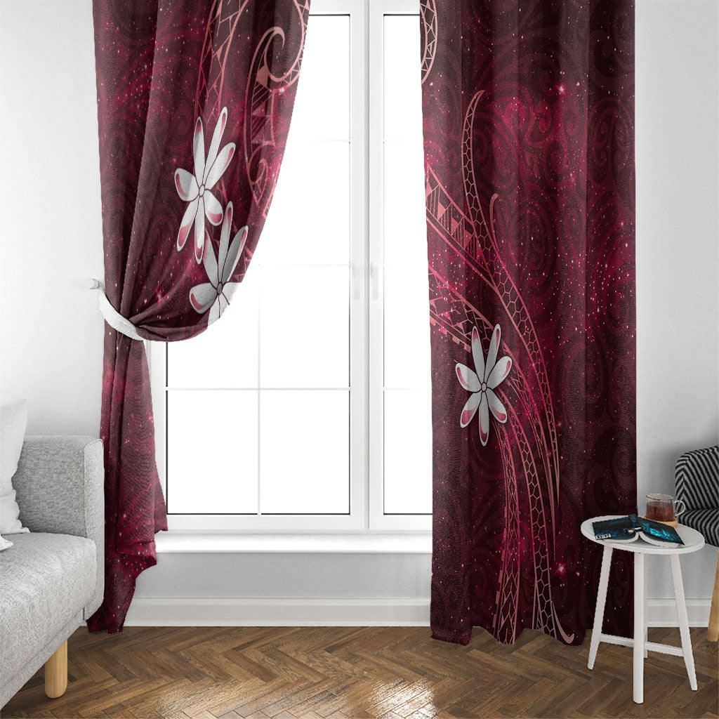 Tahiti Matarii Window Curtain Tahitian Spring Red Galaxy LT05 - Polynesian Pride