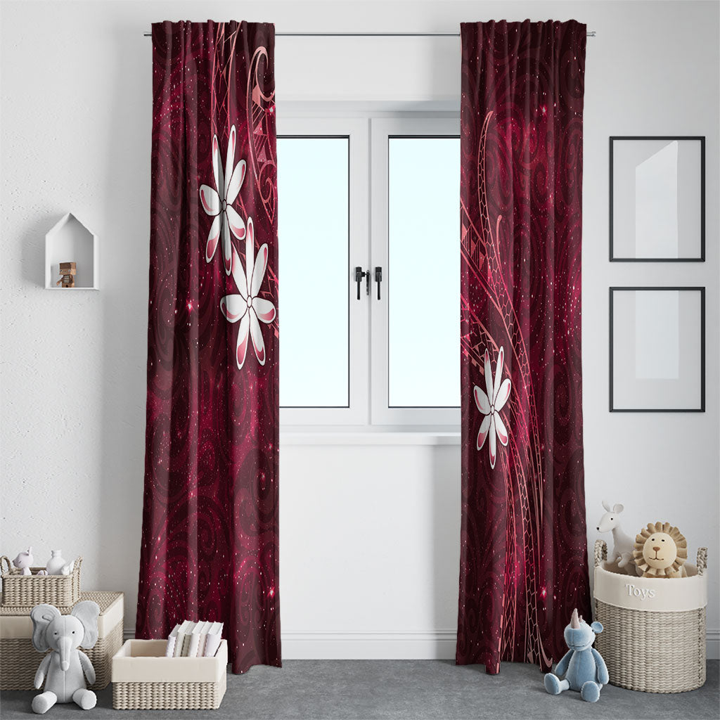 Tahiti Matarii Window Curtain Tahitian Spring Red Galaxy LT05 - Polynesian Pride