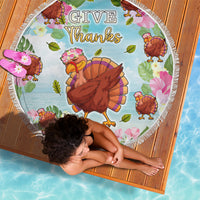 Hawaii Thanksgiving Beach Blanket Funny Turkey Dabbing Dance LT05 - Polynesian Pride