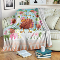 Hawaii Thanksgiving Blanket Funny Turkey Dabbing Dance LT05 - Polynesian Pride