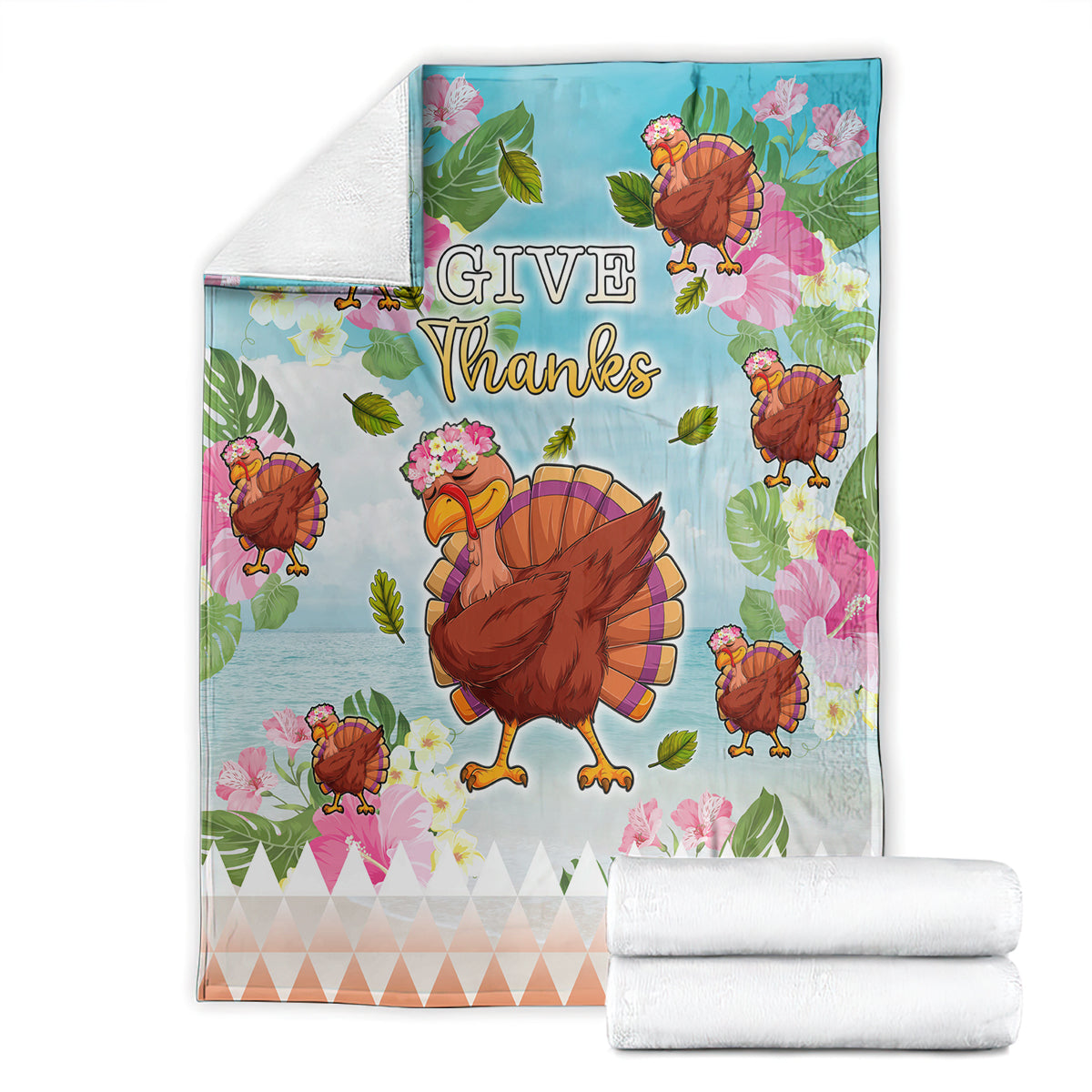 Hawaii Thanksgiving Blanket Funny Turkey Dabbing Dance LT05 - Polynesian Pride