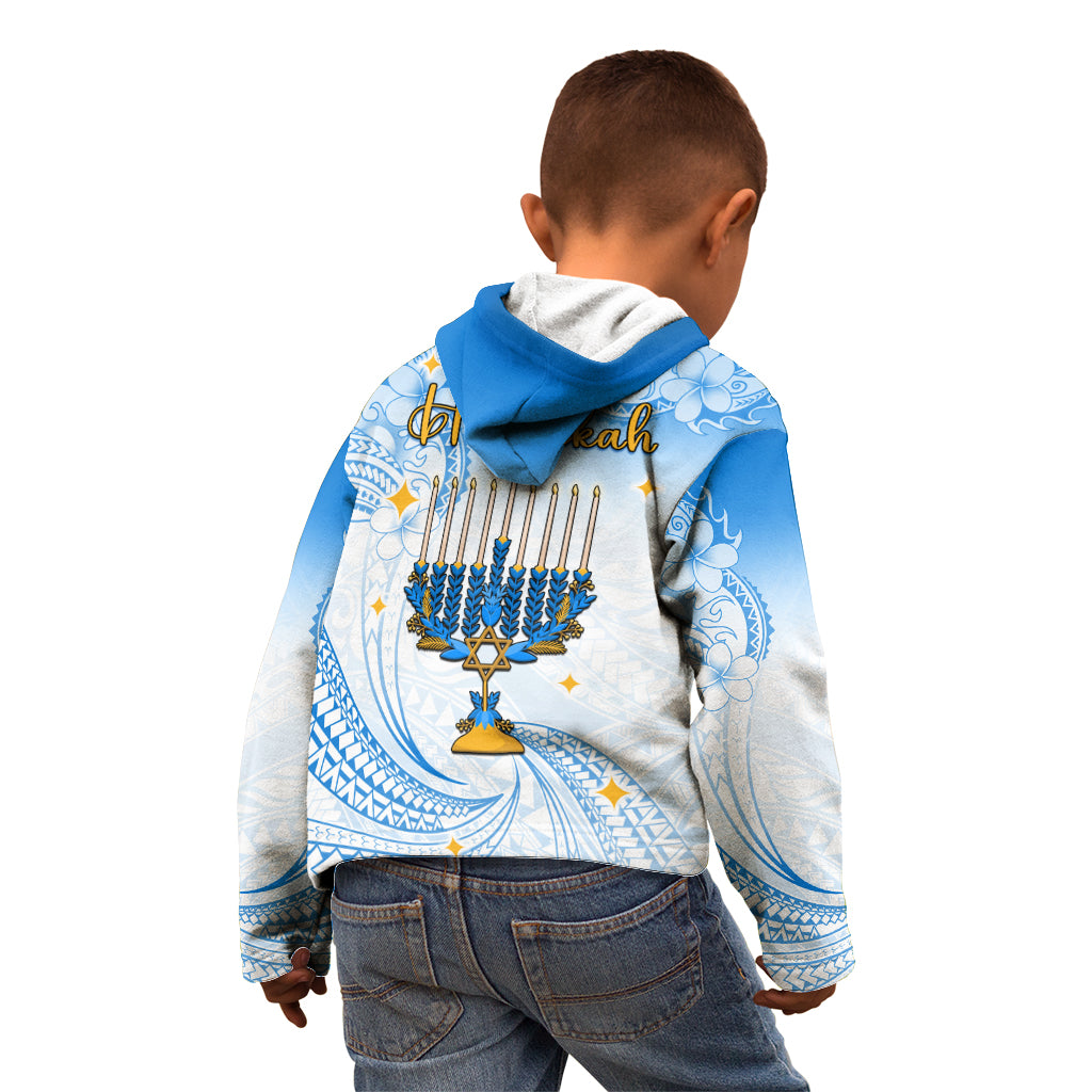 Polynesia Hanukkah Festival Kid Hoodie With Menorah Polynesian Style LT05 - Polynesian Pride
