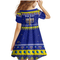 Personalised Polynesia Christmukkah Family Matching Mermaid Dress and Hawaiian Shirt Menorah With Polynesian Tribal Pattern LT05 - Polynesian Pride