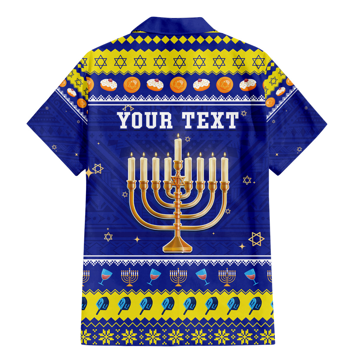 Personalised Polynesia Christmukkah Family Matching Mermaid Dress and Hawaiian Shirt Menorah With Polynesian Tribal Pattern LT05 - Polynesian Pride