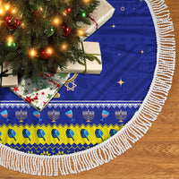 Polynesia Christmukkah Tree Skirt Menorah With Polynesian Tribal Pattern LT05 - Polynesian Pride
