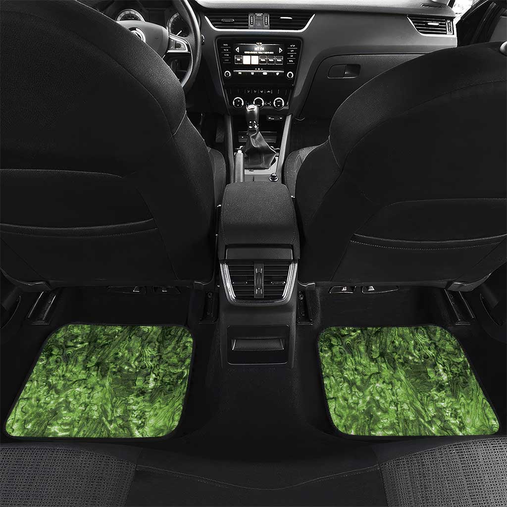 New Zealand Kiwi Christmas Car Mats Paua Shell Glitter Green