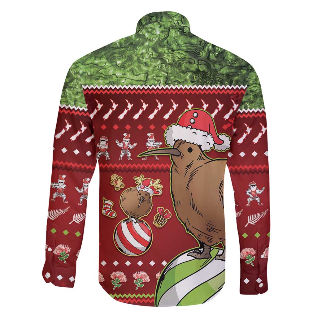 New Zealand Kiwi Christmas Family Matching Puletasi and Hawaiian Shirt Paua Shell Glitter Green