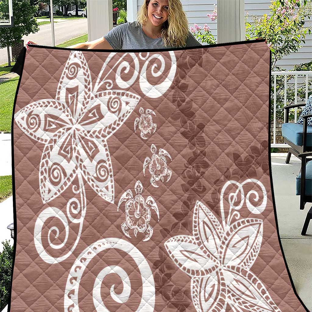 Polynesia Quilt Brown Tribal Turtle Floral Pattern LT05 Brown - Polynesian Pride