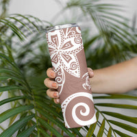 Polynesia Skinny Tumbler Brown Tribal Turtle Floral Pattern