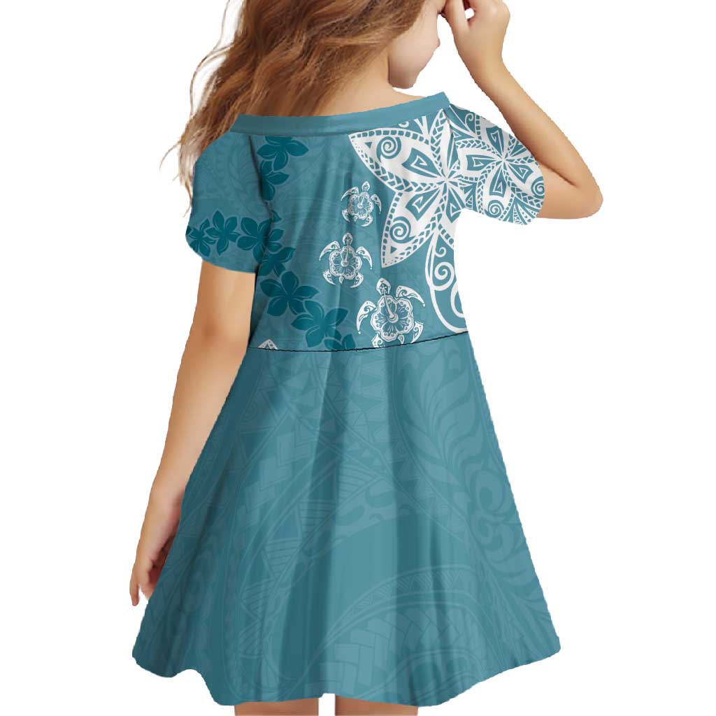 Polynesia Family Matching Tank Maxi Dress and Hawaiian Shirt Hippie Blue Tribal Turtle Floral Pattern